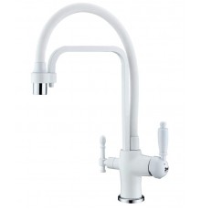 Смеситель Zorg Clean Water ZR 342-8 YF WHITE для кухни под фильтр, белый