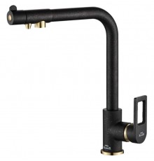 Смеситель Zorg Steel Hammer SH 572 BLACK BR для кухни под фильтр, черный металлик/бронза