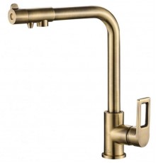 Смеситель Zorg Steel Hammer SH 572 BRONZE для кухни под фильтр, бронза