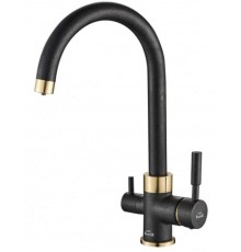Смеситель Zorg Steel Hammer SH 713 BLACK BR для кухни под фильтр, черный металлик/бронза