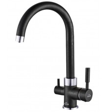Смеситель Zorg Steel Hammer SH 713 BLACK CR для кухни под фильтр, черный металлик/хром
