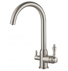 Смеситель Zorg Steel Hammer SH 723 SATIN для кухни под фильтр, нержавеющая сталь матовая
