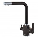 Смеситель Zorg Steel Hammer SH 805 BLACK CR для кухни под фильтр, черный металлик/хром