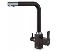 Смеситель Zorg Steel Hammer SH 805 BLACK CR для кухни под фильтр, черный металлик/хром