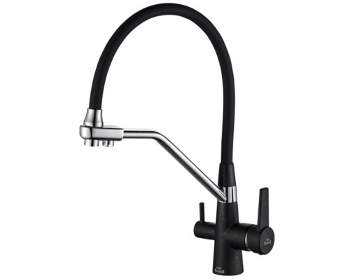 Смеситель Zorg Steel Hammer SH 903-6 BLACK CR для кухни под фильтр, черный/хром Смеситель Zorg Steel Hammer SH 903-6 BLACK CR для кухни под фильтр, черный/хром