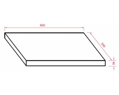 Столешница Montebianco REEX, прямоугольная, белый/песочный, 80*50*4 см