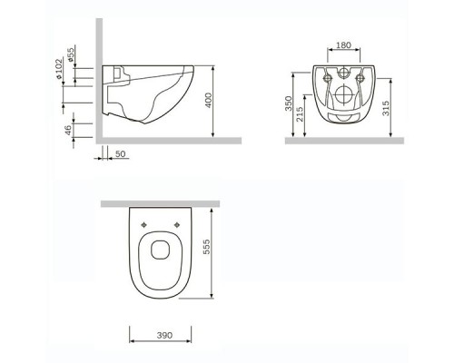 Инсталляция Geberit с безободковым унитазом Am.Pm Sensation FlashClean C301700WH, сиденье микролифт клавиша хром, комплект