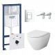 Инсталляция Grohe с безободковым унитазом AM.PM Spirit FlashClean C701700WH, с сиденьем микролифт, комплект