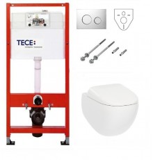 Инсталляция Tece с безободковым унитазом Am.Pm Sensation FlashClean C301700WH, сиденье микролифт, комплект   294087