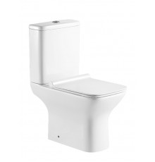 Напольный унитаз Aquanet Cube 2-C CL-12288 (240208) безободковый с бачком 2-C-1 CL-12288-1 (240209) с крышкой-сиденьем Soft Close - Slimseat