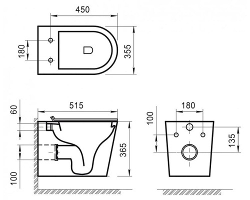 Подвесной безободковый унитаз BelBagno Flay-R BB053CHR, белый