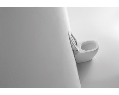Приставной унитаз CeramaLux NS 3176 36 х 56 х 41 см безободковый, сиденье DP, Soft Close, белый