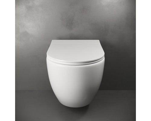 Подвесной унитаз Ceramica Nova Mia Rimless CN1805 с ультра-тонким сиденьем SoftClose, безободковый