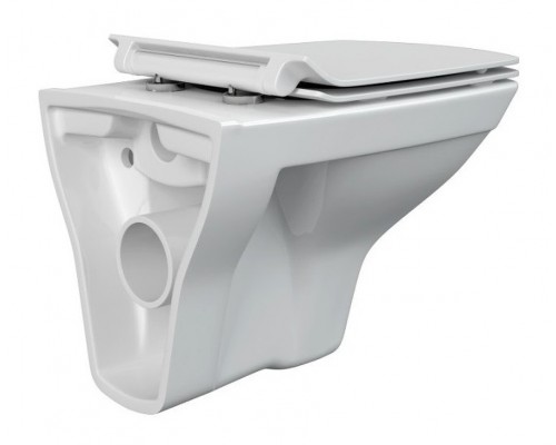 Подвесной безободковый унитаз Cersanit Carina XL Clean On DPL EO slim, крышка-сиденье с микролифтом, белый, S-MZ-CARINA-XL-COn-S-DL-w, 62955
