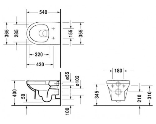 Инсталляция Geberit с безободковым унитазом Duravit Durastyle 45620900A1, сиденье микролифт клавиша хром, комплект   198707