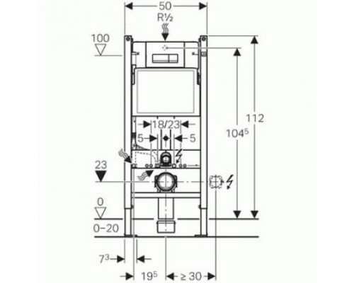 Инсталляция Geberit с безободковым унитазом Duravit Me by Starck Rimless 45290900A1, сиденье микролифт, комплект