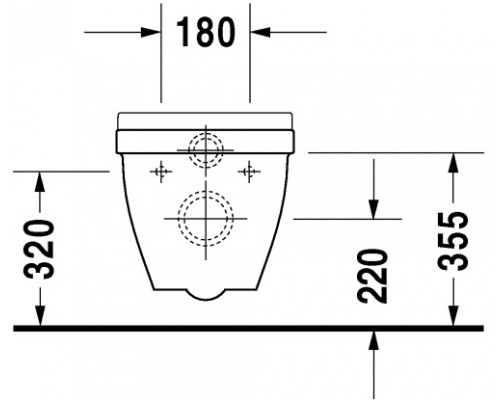 Подвесной унитаз Duravit Starck 3 220209, укороченный, 48,5*36 см