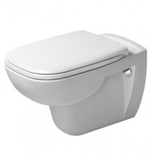 Подвесной унитаз Duravit D-Code Rimless 25700900002, с крышкой-сиденьем SoftClose 0067390000, безободковый