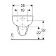 Подвесной унитаз Geberit Smyle, безободковый, белый, 500.210.01.1