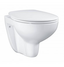 Подвесной унитаз Grohe Bau Ceramic 39351000, безободковый, крышка микролифт