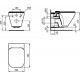 Подвесной унитаз Ideal Standard Tonic II AquaBlade с сиденьем, белый, K316601/K7064