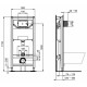 Инсталляция Ideal Standard Prosys Frame 120 M с унитазом Tesi AquaBlade T0079V1, сиденье микролифт, комплект, T0079V15SW