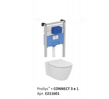 Инсталляция Ideal Standard ProSys E211601 с унитазом Connect AquaBlade E047901, сиденье микролифт, комплект