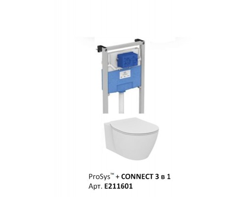 Инсталляция Ideal Standard ProSys E211601 с унитазом Connect AquaBlade E047901, сиденье микролифт, комплект