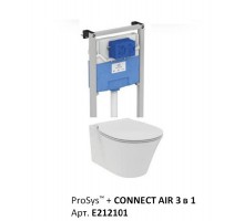 Инсталляция Ideal Standard ProSys E212101 с унитазом Connect Air AquaBlade E005401, сиденье микролифт, комплект