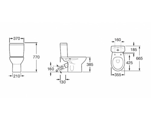 Напольный унитаз Roca Mitos 734Q39A000