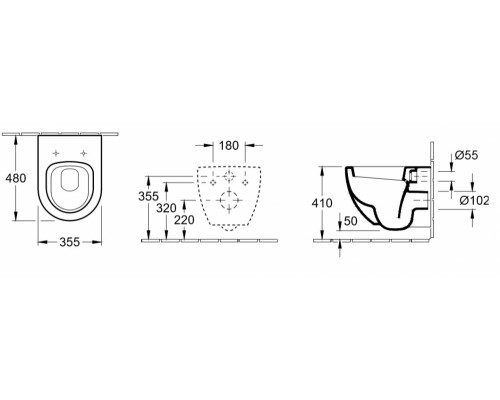 Подвесной унитаз Villeroy&Boch Verity Design 6618 1001