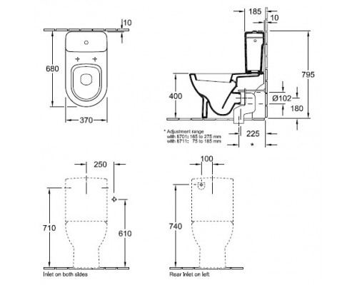 Напольный унитаз Villeroy&Boch Subway 6610 10R2