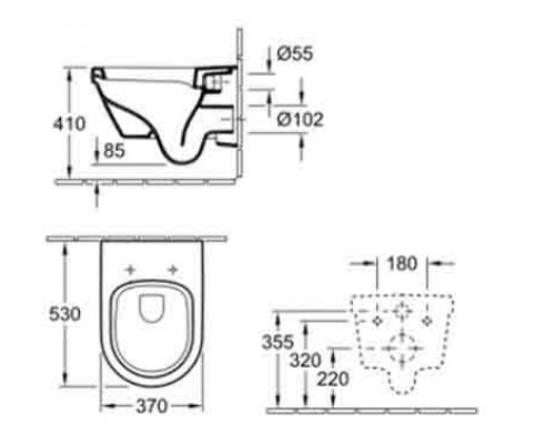 Инсталляция Alcaplast с унитазом Villeroy&Boch Omnia Architectura 5684 H101, сиденье микролифт клавиша хром, комплект