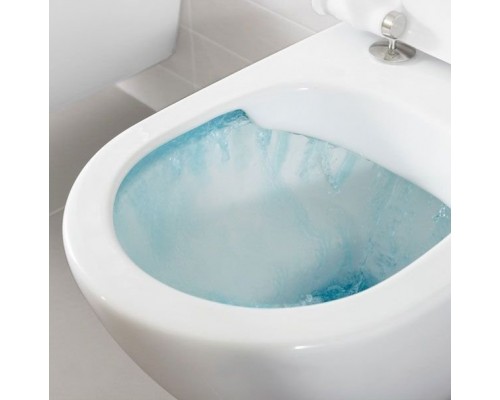 Подвесной безободковый унитаз Villeroy&Boch Subway 2.0 5614R2R1 с покрытием CeramicPlus с крышкой-сиденьем Slimseat с микролифтом, альпийский белый Подвесной безободковый унитаз Villeroy&Boch Subway 2.0 5614R2R1 с покрытием CeramicPlus с крышкой-сиденьем Slimseat с микролифтом, альпийский белый