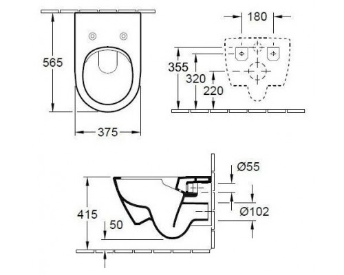 Подвесной безободковый унитаз Villeroy&Boch Subway 2.0 5614R2R1 с покрытием CeramicPlus с крышкой-сиденьем Slimseat с микролифтом, альпийский белый Подвесной безободковый унитаз Villeroy&Boch Subway 2.0 5614R2R1 с покрытием CeramicPlus с крышкой-сиденьем Slimseat с микролифтом, альпийский белый