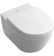 Подвесной безободковый унитаз Villeroy&Boch Subway 2.0 5614 R0R2, ярко-белый CeramicPlus