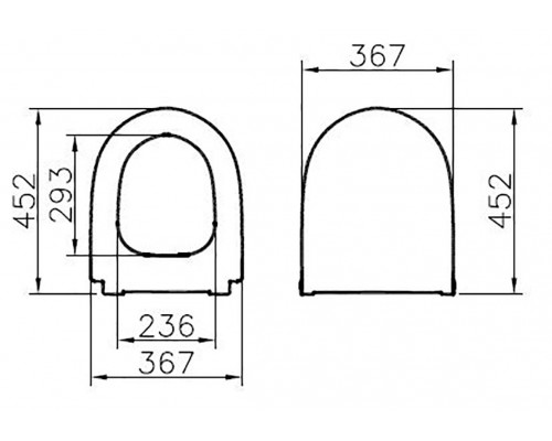 Подвесной безободковый унитаз Vitra Sento 7748B020-0101 крышка микролифт, цвет матовый тауп