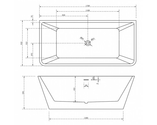 Ванна акриловая Abber AB9212-1.7 170 x 80 x 58 см белая