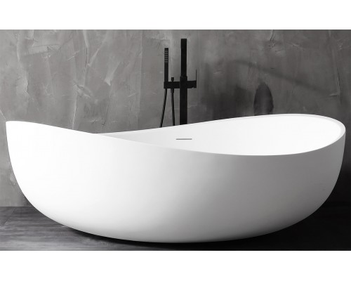 Ванна акриловая Abber AB9239 180 х 110 x 62 см без гидромассажа, отдельностоящая, белая