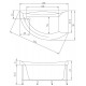 Ванна акриловая Акватика Готика 150 х 90 см, левая/правая, комплектация Standart