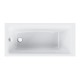 Акриловая ванна Am.Pm Gem 150 x 70 см, с каркасом, шторкой, душевым гарнитуром и смесителем (W90ASET-150D3W5)
