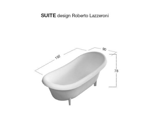Ванна Antonio Lupi Suite 192 х 90 см