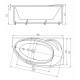 Ванна гидромассажная акриловая Aquatek Бетта 170 x 97 см с фронтальным экраном, белая, левая/правая