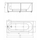 Ванна акриловая Aquatek Оберон 170 x 70 см с фронтальным экраном, белая, слив слева/слив справа