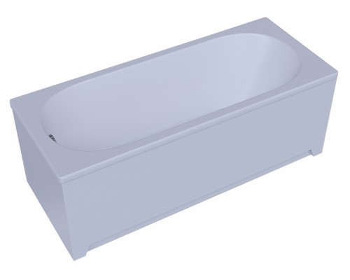 Ванна акриловая Aquatek Оберон 170 x 70 см с фронтальным экраном, вклеенный каркас, белая, слив слева, OBR170-0000038