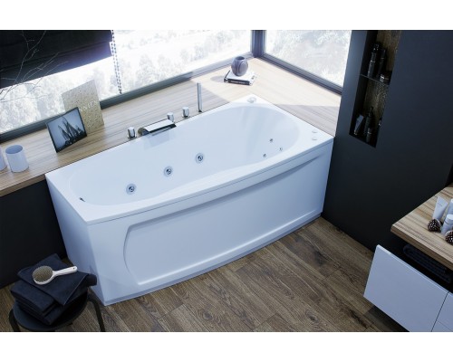 Ванна акриловая Aquatek Пандора 160 x 75 см без фронтального экрана, белая, правая, PAN160-0000054