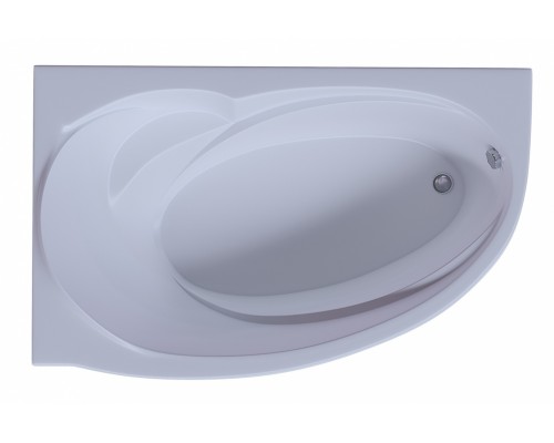 Ванна акриловая Aquatek Бетта 160 x 97 см с фронтальным экраном, вклеенный каркас, белая,  левая/правая