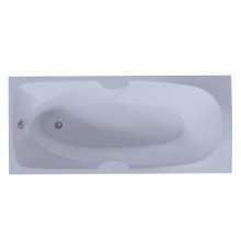 Ванна акриловая Aquatek Европа 180 x 80 см с фронтальным экраном, вклеенный каркас, белая, EVR180-0000041