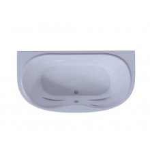 Ванна акриловая Aquatek Мелисса 180 x 95 см с фронтальным экраном, вклеенный каркас, белая, MEL180-0000031