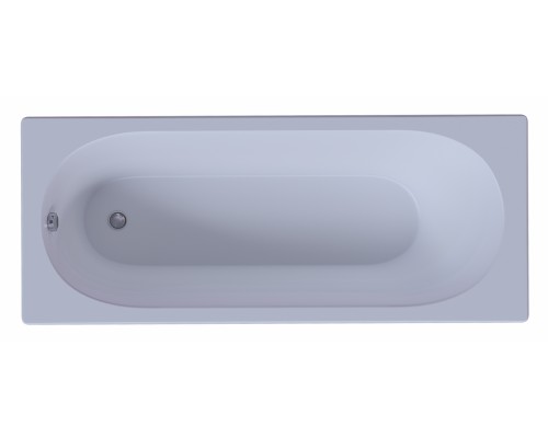 Ванна акриловая Aquatek Оберон 170 x 70 см с фронтальным экраном, вклеенный каркас, белая, слив слева, OBR170-0000038